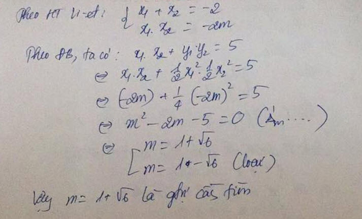 Đáp án đề thi vào lớp 10 môn Toán tỉnh Vĩnh Phúc năm 2019