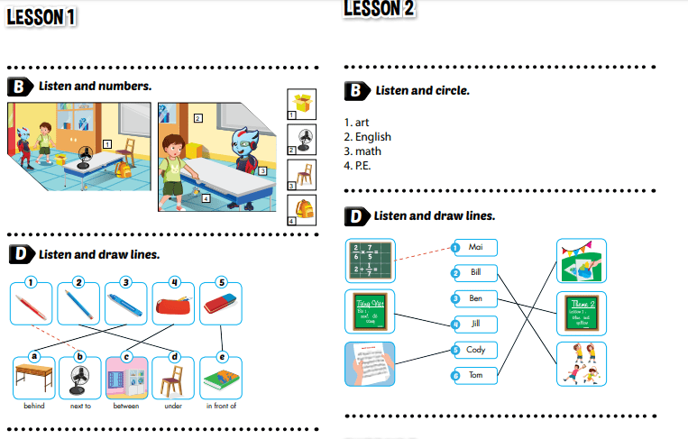 Giải Tiếng Anh 4 i-Learn Smart Start grade 4 Theme 2