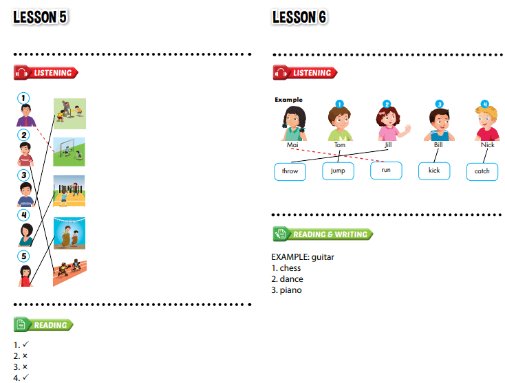 Giải Tiếng Anh 4 i-Learn Smart Start grade 4 Theme 6