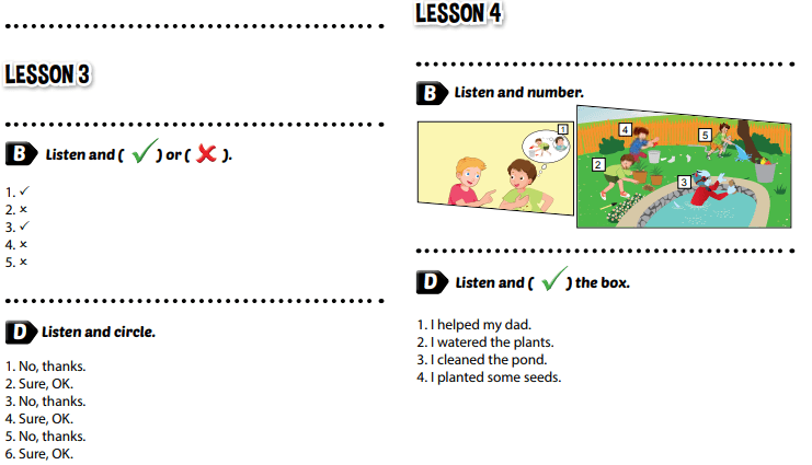 Giải Tiếng Anh 4 i-Learn Smart Start grade 4 Theme 7