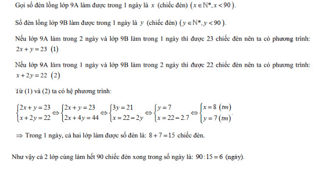 Đáp án đề thi vào lớp 10 môn Toán tỉnh Phú Thọ năm 2019