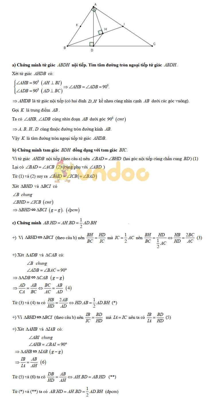 Đáp án đề thi vào lớp 10 môn Toán tỉnh Phú Thọ năm 2019