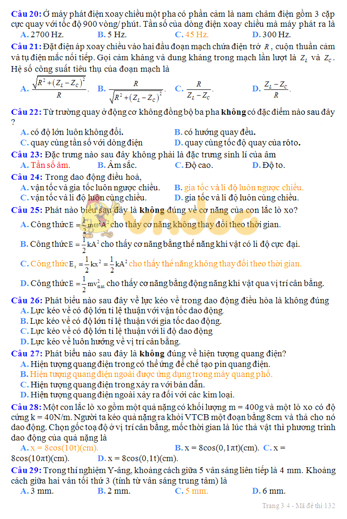 Đề thi thử THPT Quốc gia môn Vật lý năm 2019