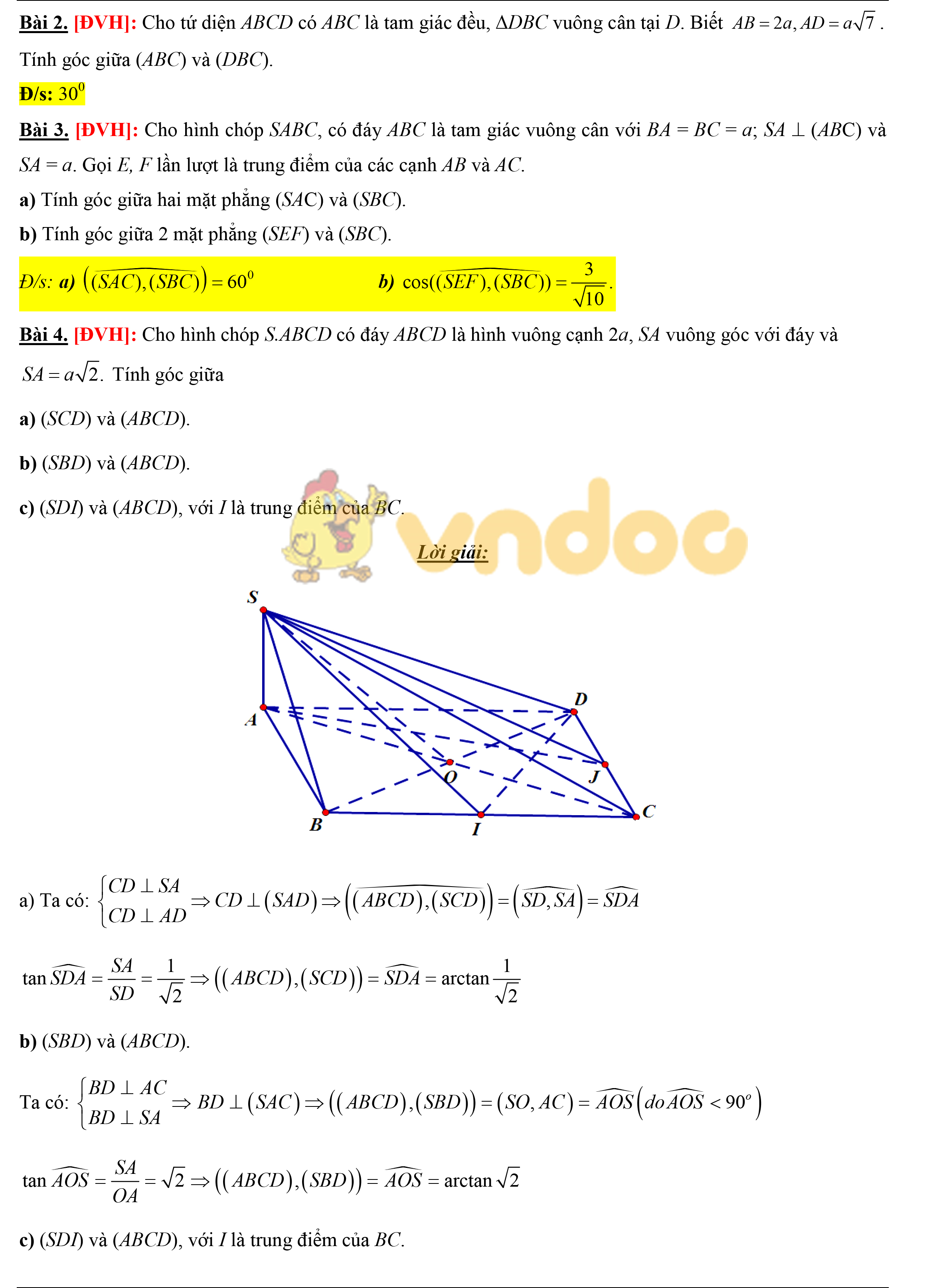 Góc giữa hai mặt phẳng phần 1