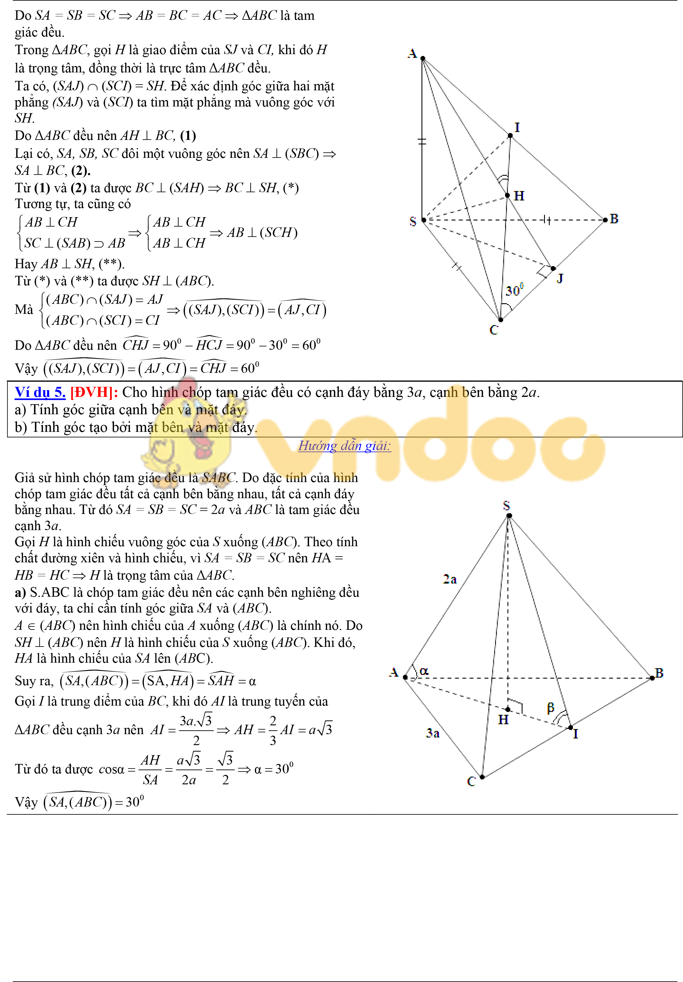 Góc giữa hai mặt phẳng phần 2