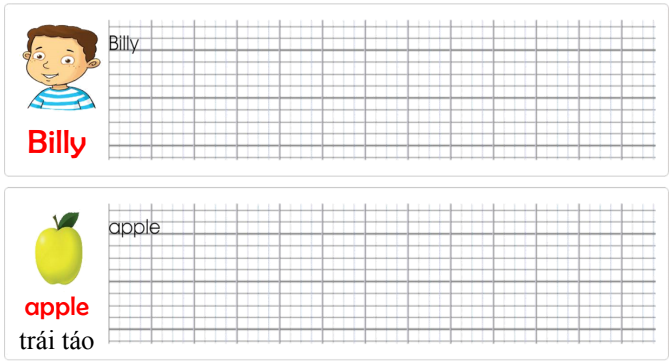 Tập viết Tiếng Anh lớp 1 Starter Hello