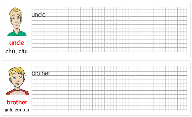 Tập viết Tiếng Anh lớp 4 Starter My Family 