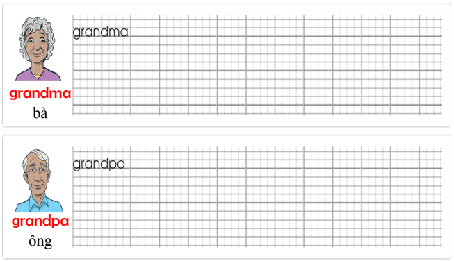 Tập viết Tiếng Anh lớp 4 Starter My Family 
