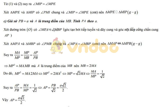 Đáp án đề thi vào lớp 10 môn Toán tỉnh Quảng Trị năm 2019