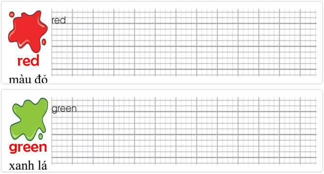 Tập viết Tiếng Anh lớp 1 Unit 1 What colour is it?