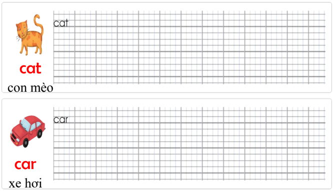 Tập viết Tiếng Anh lớp 1 Unit 1 What colour is it?