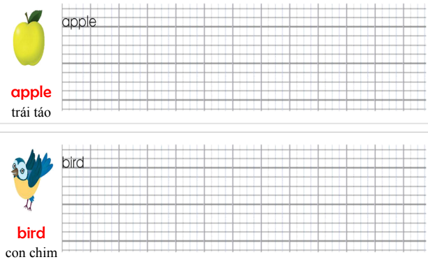 Tập viết Tiếng Anh lớp 2 Unit 1 What is it?