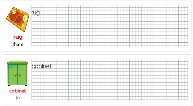 Tập viết Tiếng Anh lớp 3 Unit 1 Clean up