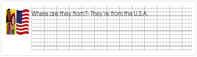 Tập viết Tiếng Anh lớp 4 Unit 1 They're from Australia