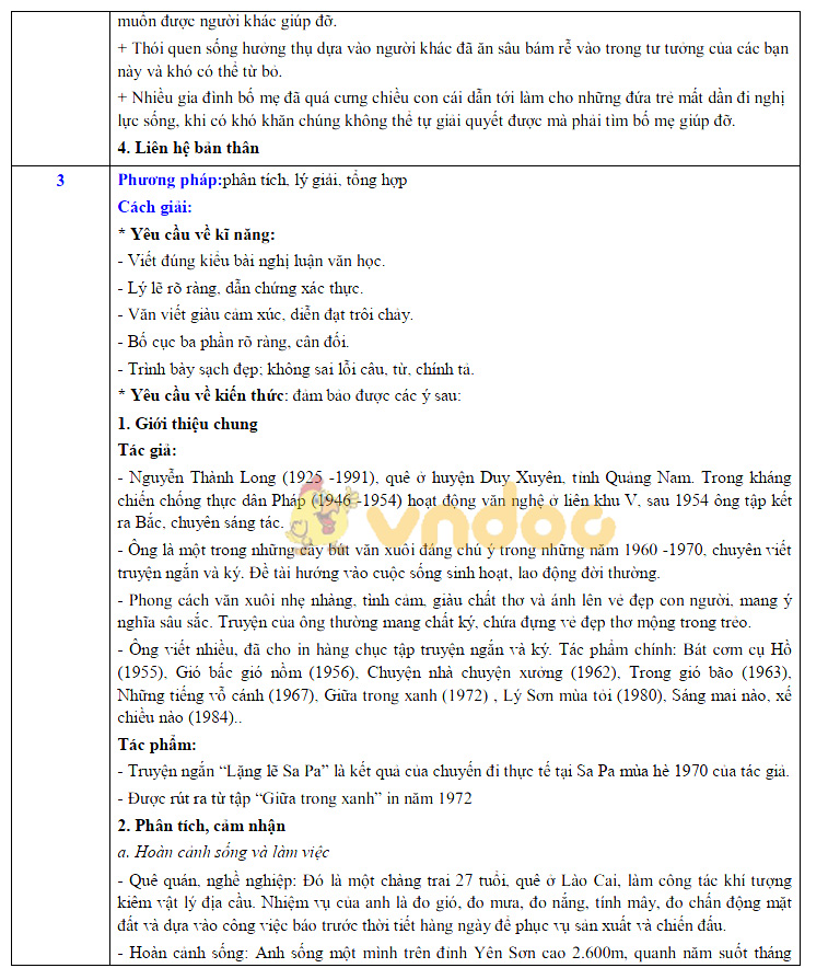 Đáp án đề thi vào lớp 10 môn Văn tỉnh Tây Ninh năm 2019