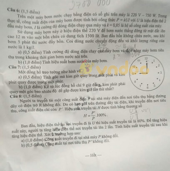 Đề thi vào lớp 10 môn Vật lý Chuyên 2019 tỉnh Tây Ninh