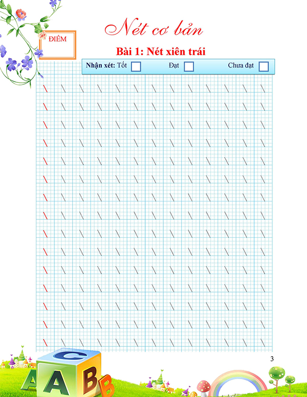 Vở tập tô nét cơ bản