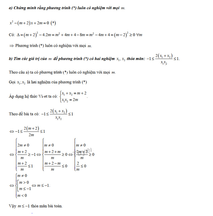 Đáp án đề thi vào lớp 10 môn Toán tỉnh An Giang năm 2019