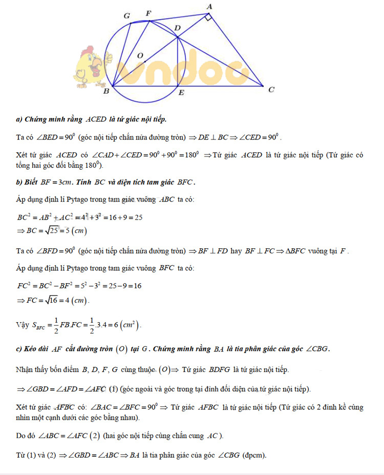 Đáp án đề thi vào lớp 10 môn Toán tỉnh An Giang năm 2019