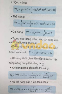 45 công thức về con lắc đơn ôn thi THPT Quốc Gia