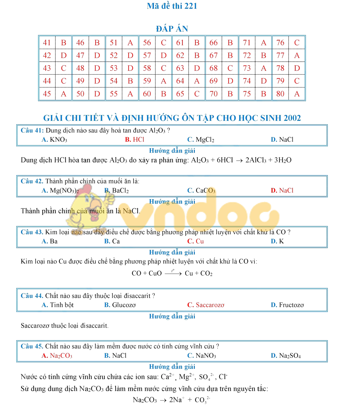 Lời giải chi tiết đề thi chính thức THPT Quốc gia năm 2019 môn Hóa học