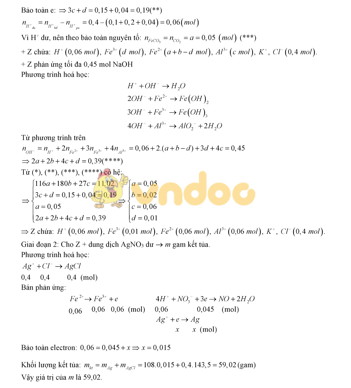 Lời giải chi tiết đề thi chính thức THPT Quốc gia năm 2019 môn Hóa học