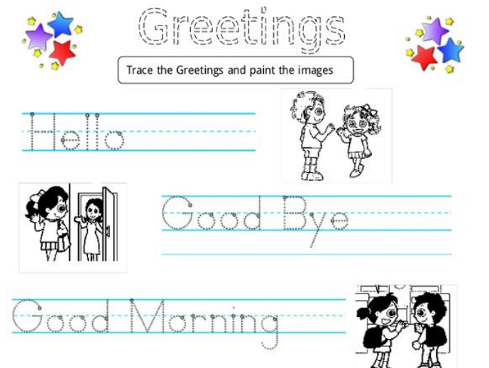 Bài tập ôn hè môn Tiếng Anh lớp 1 lên lớp 2