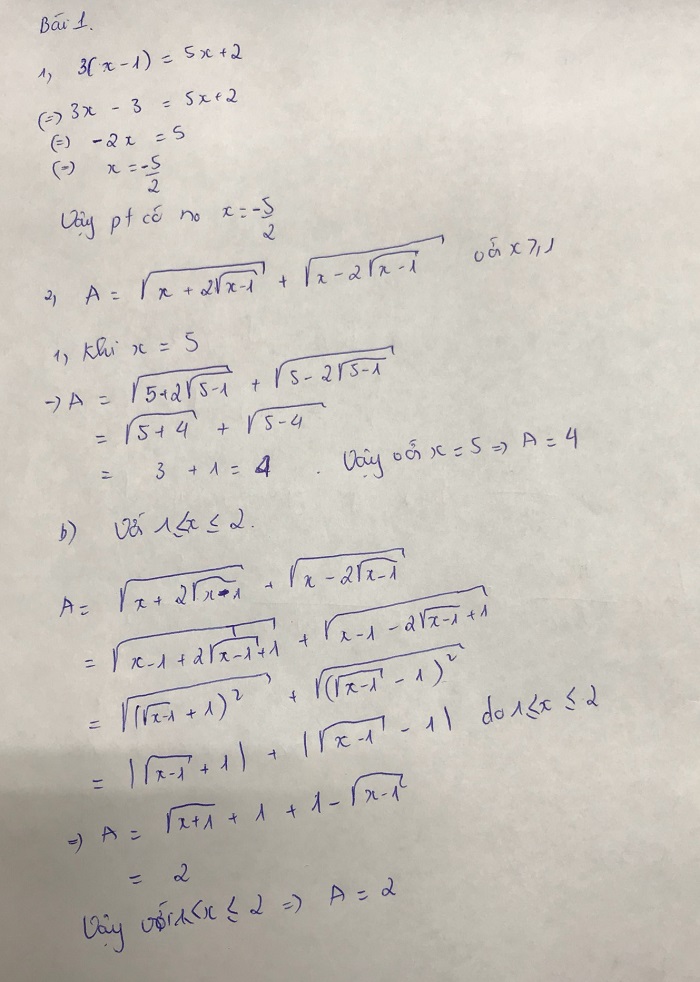 Đáp án đề thi vào lớp 10 môn Toán tỉnh Bình Định năm 2019