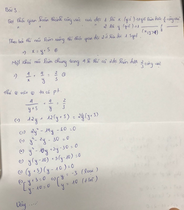 Đáp án đề thi vào lớp 10 môn Toán tỉnh Bình Định năm 2019