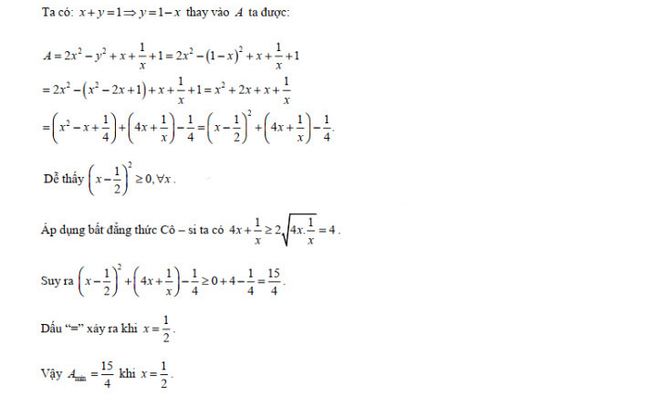 Đáp án đề thi vào lớp 10 môn Toán tỉnh Vĩnh Long năm 2019