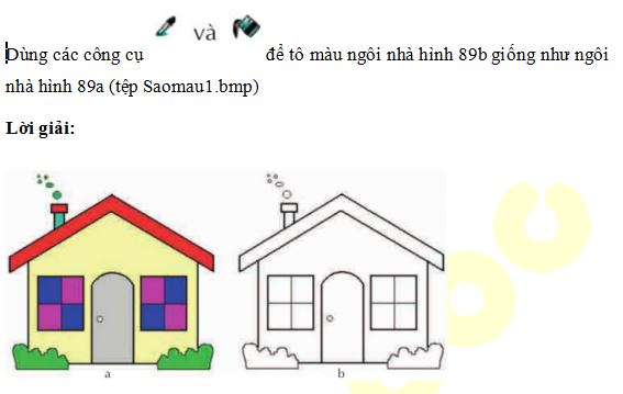 Bài thực hành 1 trang 73 SGK Tin học 3