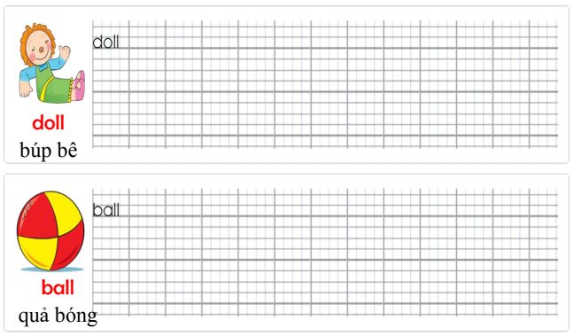 Tập viết Tiếng Anh lớp 2 Unit 2 Playtime