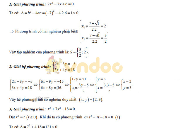 Đáp án đề thi vào lớp 10 môn Toán tỉnh Đồng Nai năm 2019