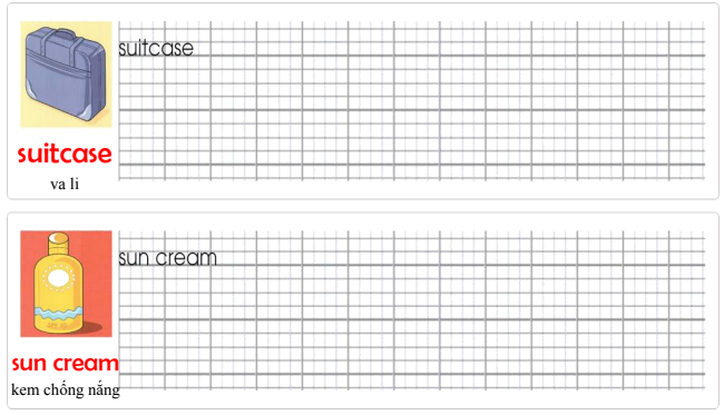 Tập viết Tiếng Anh lớp 5 Unit 2 Our Holiday