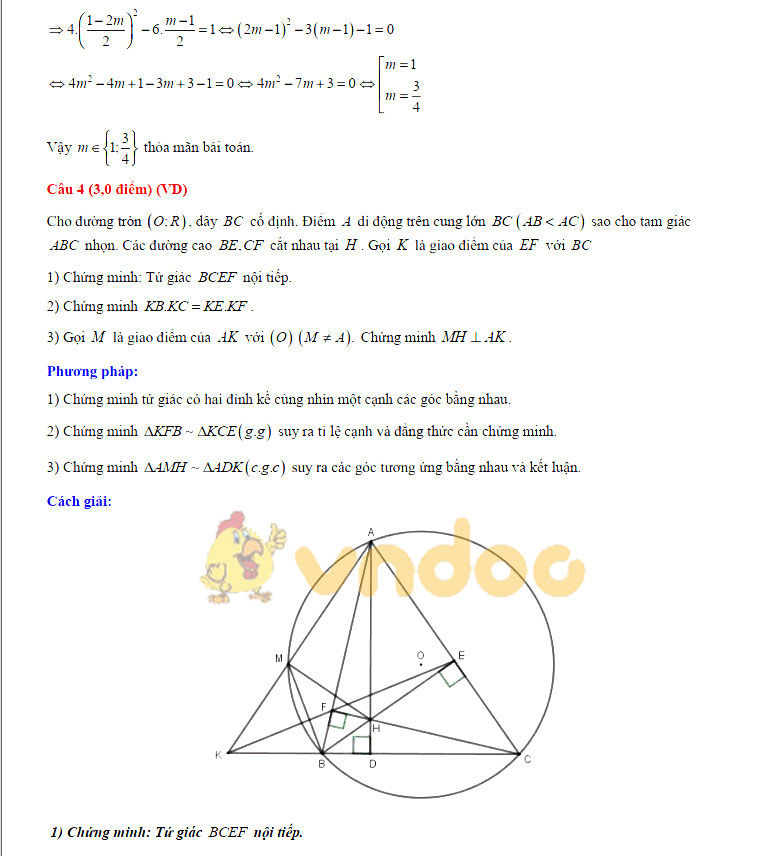 Đáp án đề thi vào lớp 10 môn Toán tỉnh Lai Châu năm 2019