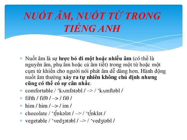 Cách đọc nối âm và nuốt âm trong tiếng Anh theo giọng Anh Mỹ