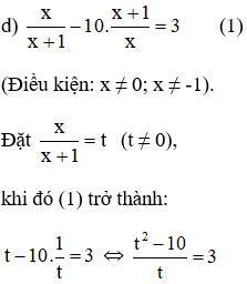 Giải bài tập SGK Toán lớp 9 bài 7: Phương trình quy về phương trình bậc hai