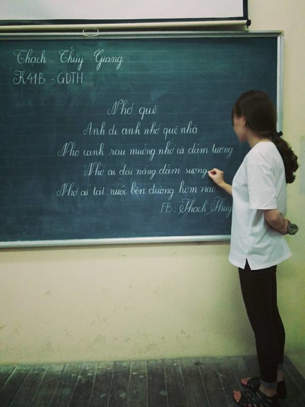 Bí quyết viết bảng đẹp