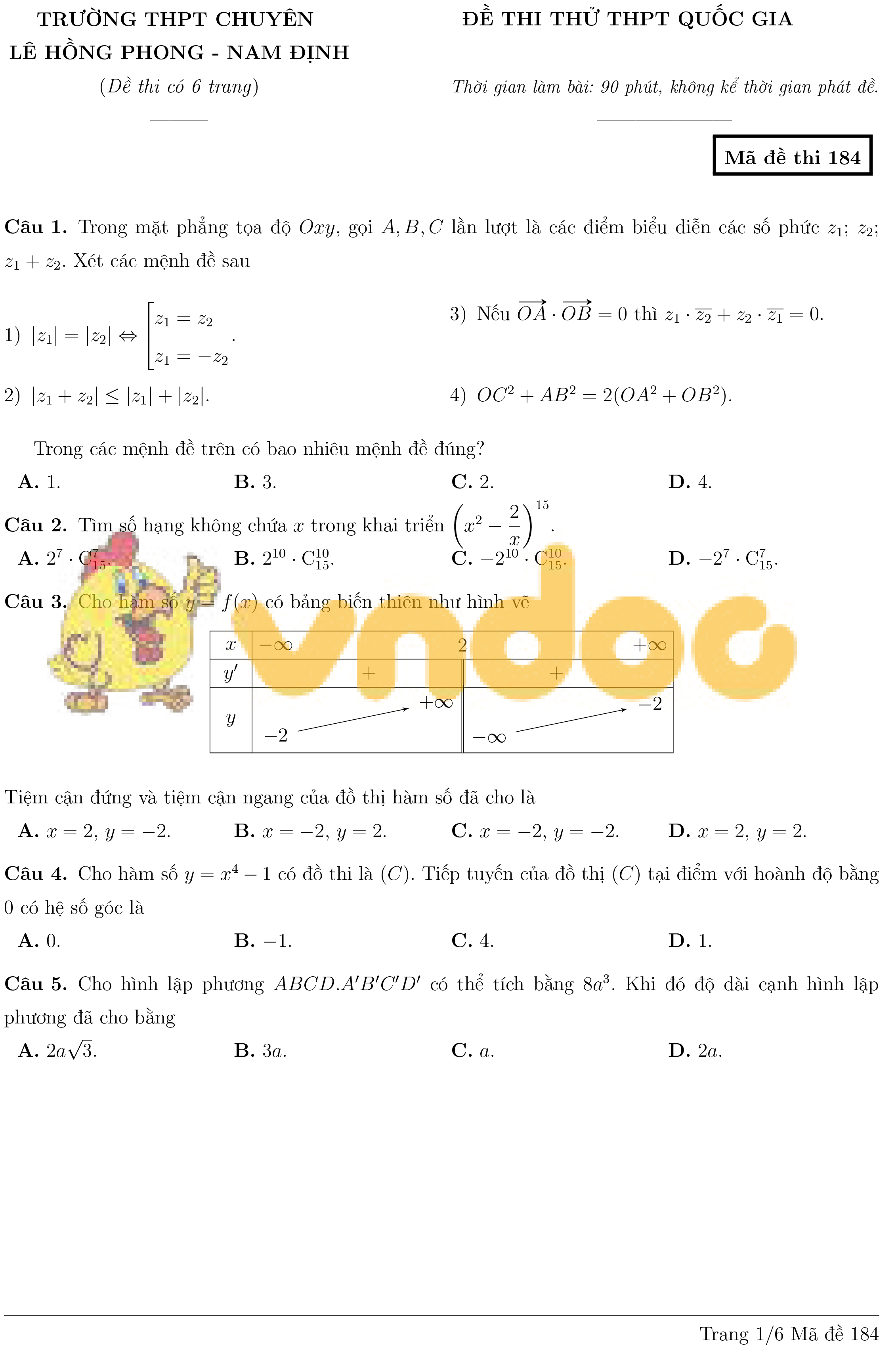 Bộ đề 9 môn thi thử THPT Quốc gia 2020