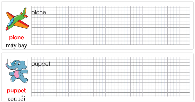 Tập viết Tiếng Anh lớp 1 Unit 3 Is it a plane?