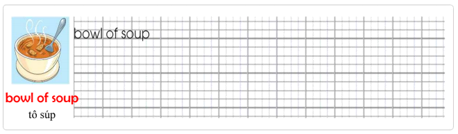 Tập viết Tiếng Anh lớp 5 Unit 3 The food here is great