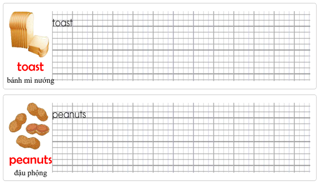 Tập viết Tiếng Anh lớp 5 Unit 3 The food here is great