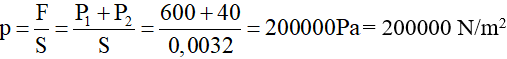Giải bài tập VBT Vật lý lớp 8 bài 7: Áp suất