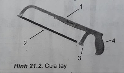 Giải SBT Công nghệ lớp 8 bài 21: Cưa và đục kim loại