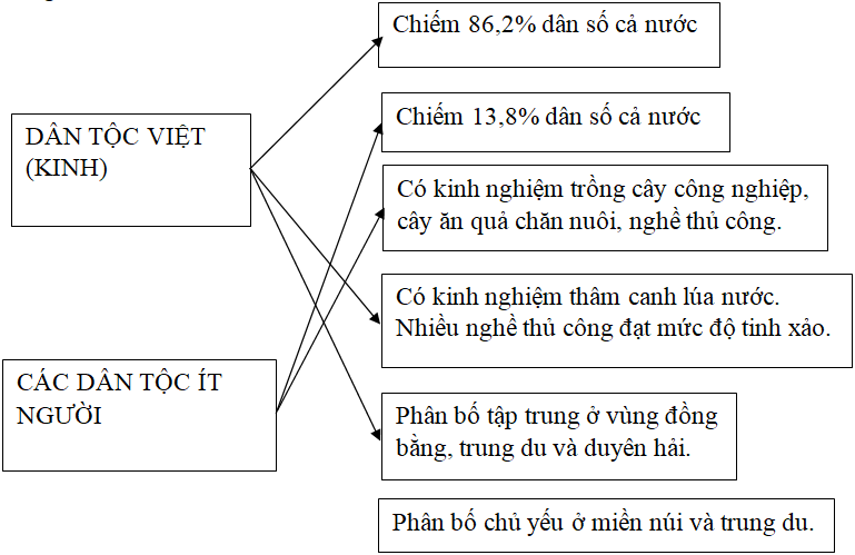 Giải VBT Địa Lý lớp 9 bài 1: Cộng đồng các dân tộc Việt Nam