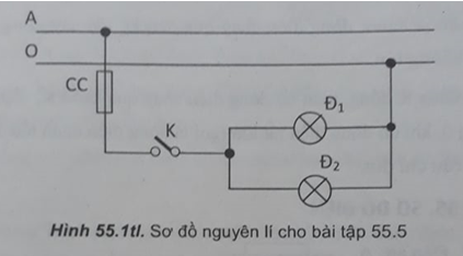 Giải SBT Công nghệ lớp 8 bài 55: Sơ đồ điện