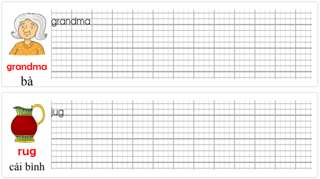 Tập viết Tiếng Anh lớp 1 Unit 4 This is my mum