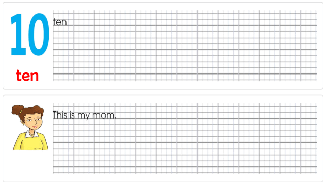 Tập viết Tiếng Anh lớp 1 Unit 4 This is my mum