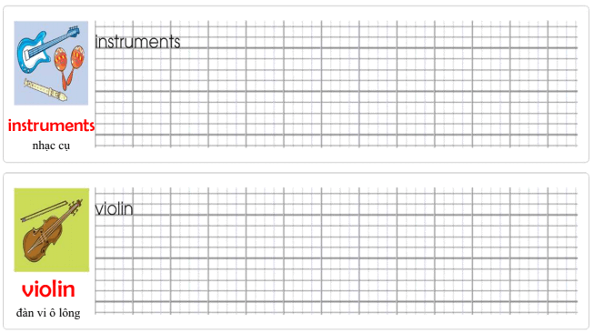 Tập viết Tiếng Anh lớp 5 Unit 4 We had a concert