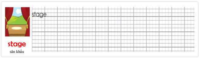 Tập viết Tiếng Anh lớp 5 Unit 4 We had a concert